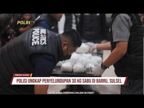 KAPOLDA SULSEL UNGKAP KASUS TINDAK PIDANA NARKOBA 30 KG