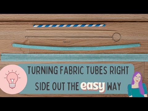 Turn a Fabric Tube Inside Out The Easy Way - 4 Ways - Spaghetti Straps and Rouleau