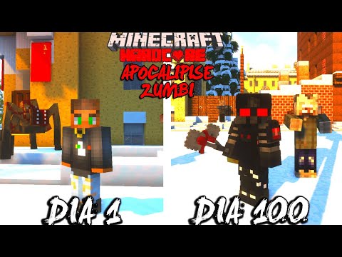 SOBREVIVENDO 100 DIAS EM UM APOCALIPSE ZUMBI NO MINECRAFT HARDCORE