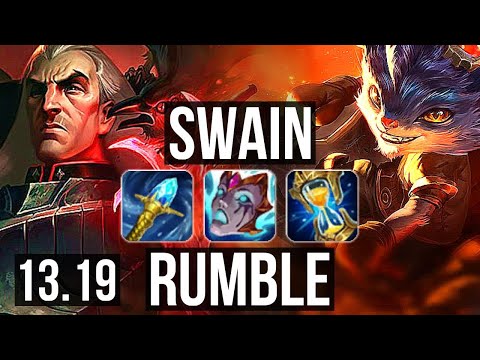 SWAIN vs RUMBLE (MID) | 11/2/18, Legendary, 600+ games, Rank 10 Swain | KR Grandmaster | 13.19