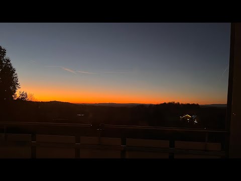 Sonnenuntergang über dem Steinwald Oberpfalz Bayern