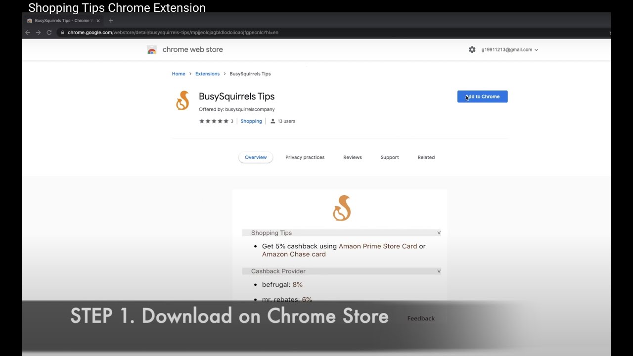 Shopping Tips Chrome Extension