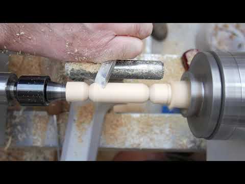 Woodturning - Simple Christmas cracker tree decoration, using Skew chisels