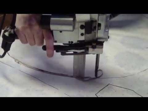 SewLink video of production sewing cut with six inch Eastman knife
