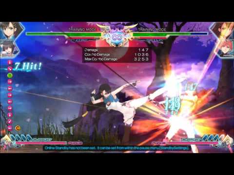 Pairon Basic Combos - Blade Arcus from Shining: Battle Arena