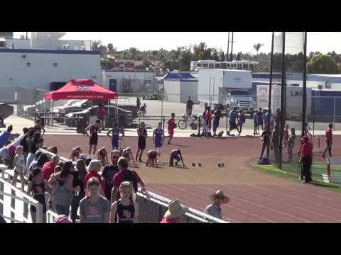 VarG 100m vs HB 4-16-15 - Los Alamitos Girls