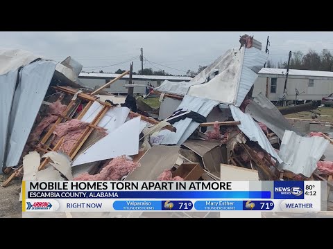 Mobile Homes Torn Apart in Atmore