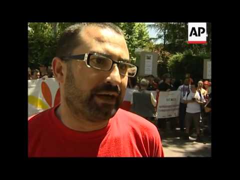 Gay pride demo outside Polish embassy