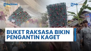 Viral Pengantin Dibuat Kaget Bridesmaidnya yang Bawakan Buket Raksasa Ini