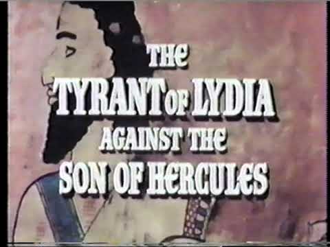 TYRANT of LYDIA AGAINST THE SON OF HERCULES, opening credits, song, monologue. 1963. Gordon Scott.