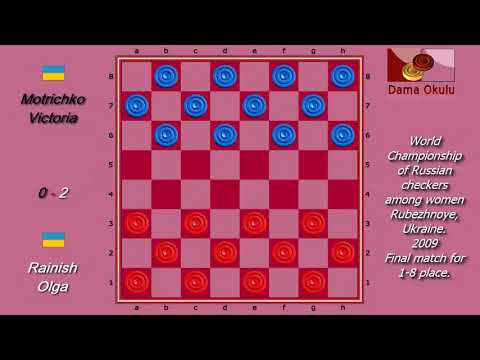 Motrichko Victoria (UKR) - Rainish Olga (UKR). World Draughts-64_women-2009. Final.