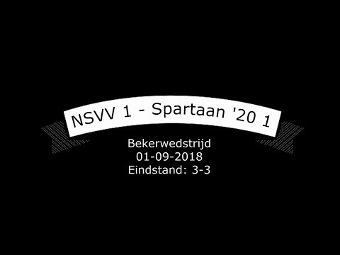NSVV 1 - Spartaan '20 1, 01-09-2018
