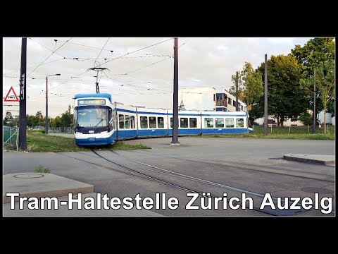 Tram Haltestelle mit Wende-Gleis,  Zürich Auzelg, Stadt Zürich, Schweiz 2020