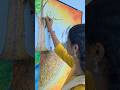 Beautiful wall painting with deep massage 🎨🤩 #shorts #wallpainting  #howto #easywallpainting