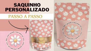 Como fazer saquinho personalizado! #lembrancinhas