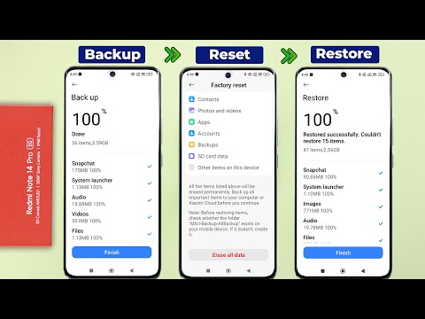 Redmi Note 14 Pro: How to Take Full data BACKUP and RESTORE!