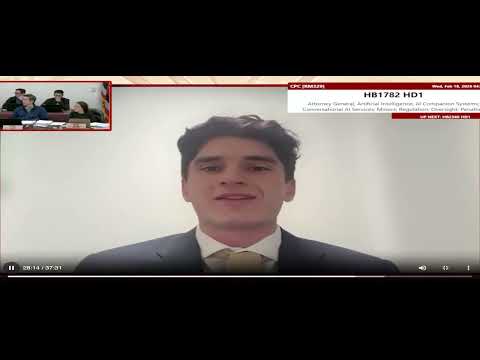 Mick Tobin Testifies in Hawaii on AI Safety Bill