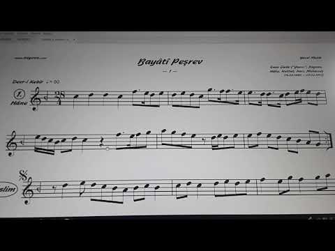 BEYATİ PEŞREV EMİN DEDE SOLFEJ