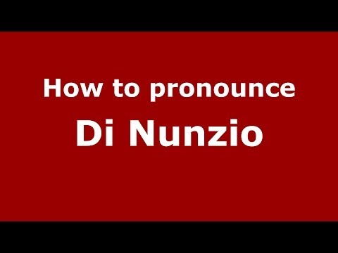 How to pronounce Di Nunzio (Italian/Italy) - PronounceNames.com