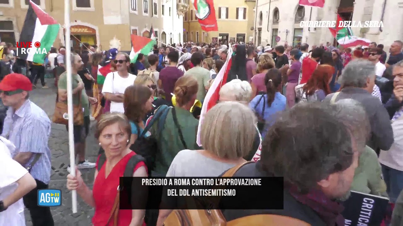 Presidio contro il ddl antisemitismo