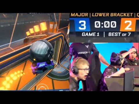 Crowd ERUPTS! 0 SECOND PANCAKE winner by COMM 😨| FaZe vs V1 | RLCS Winter Major