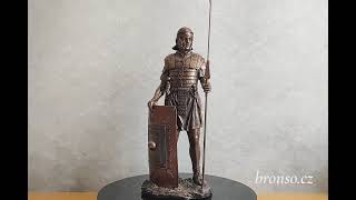 Římský voják s kopím a štítem – Stylová historická dekorace Veronese WU76048A4