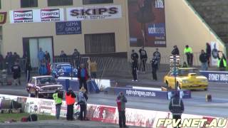 SDR MOTORSPORT MAZDA RX3 13B TURBO RUNS 9.48 @ 137 MPH AT SYDNEY DRAGWAY 1.7.2012