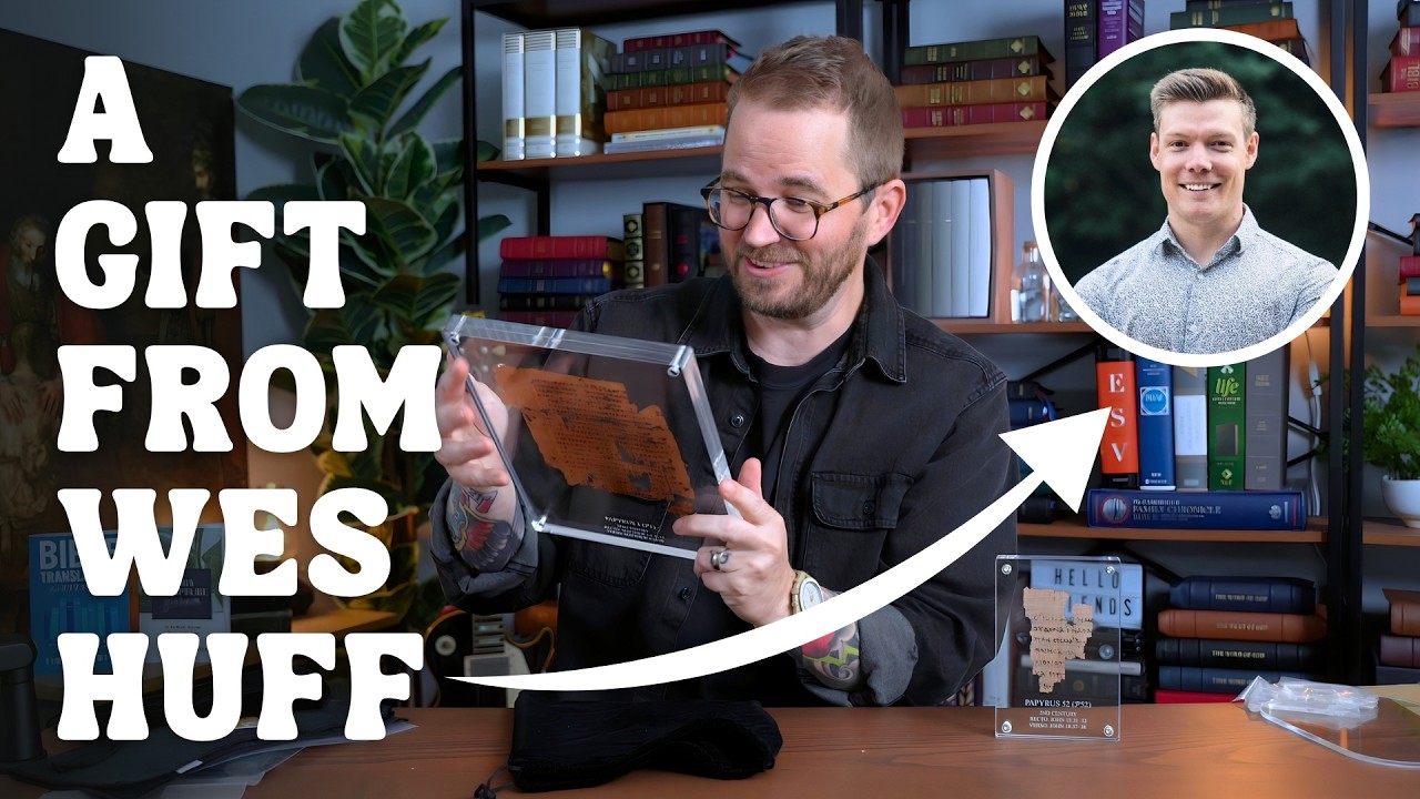 Wes Huff unboxing Manuscript Shop biblical papyrus manuscript replicas