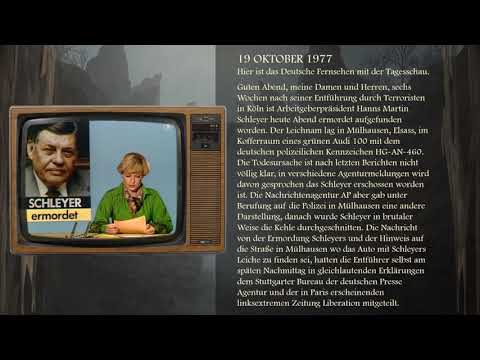 Down the foggy ruins of time. 19 oktober 1977. Sonderausgabe der Tagesschau. Hanns Martin Schleyer.