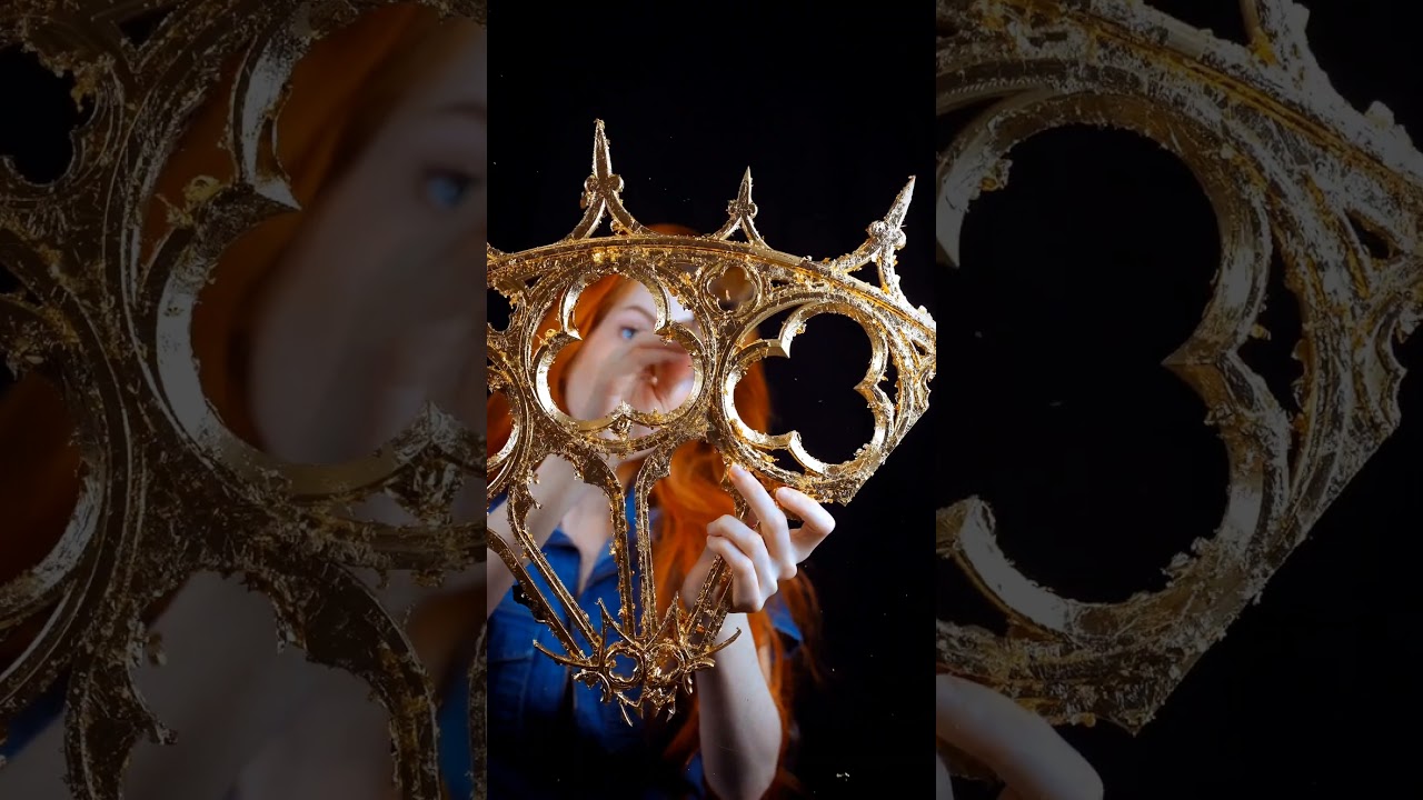 Largest stained glass piece I've ever made ☀️#3dprinting #wearableart #costumedesign #stainedglass