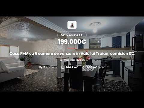 Video Casa P+M cu 5 camere de vanzare in Valu lui Traian, comision 0%