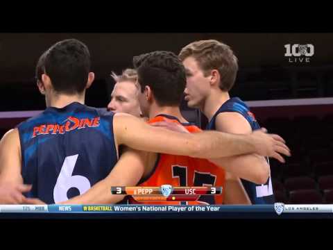 M Volleyball: USC 3, Pepperdine 2 - Highlights (1/26/16)