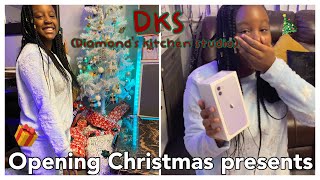 Opening Christmas presents