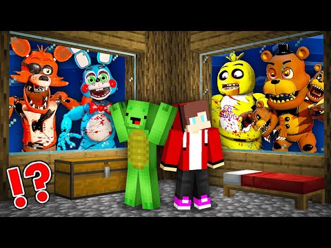 Mikey and JJ Play Scary FNAF Minecraft Challenge