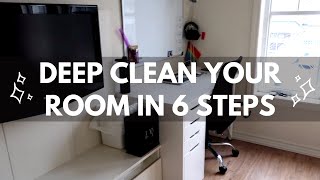 How to DEEP CLEAN Your Room FAST | 6 Step Deep Cleaning Routine 2021