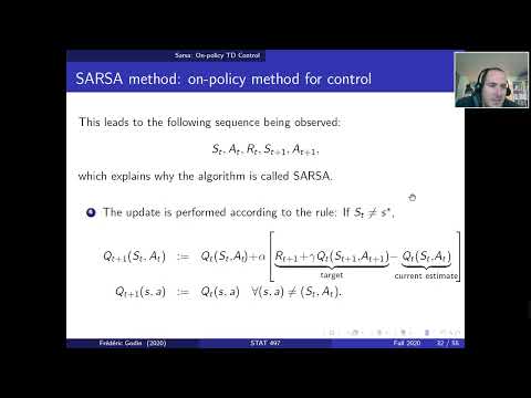 RL Chapter 6 Part3 (TD methods for control: SARSA, Q-learning)
