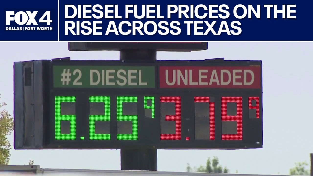 Video thumbnail for Diesel fuel prices skyrocket across North Texas