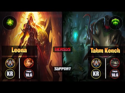Challenger LEONA [Aftershock] (Support) VS  TAHM KENCH - Challenger KR Patch 10.6