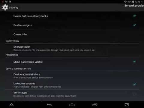how to enable unknown sources on android
