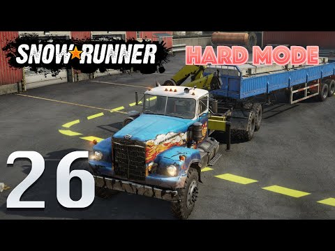 SnowRunner Hard Mode [S01E26] More contracts in Smithville Dam