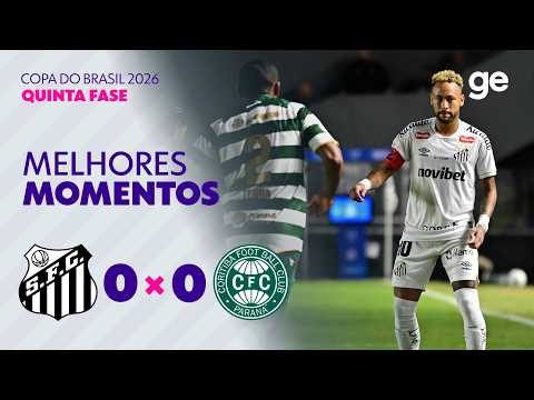 Gols e lances de Santos x Coritiba