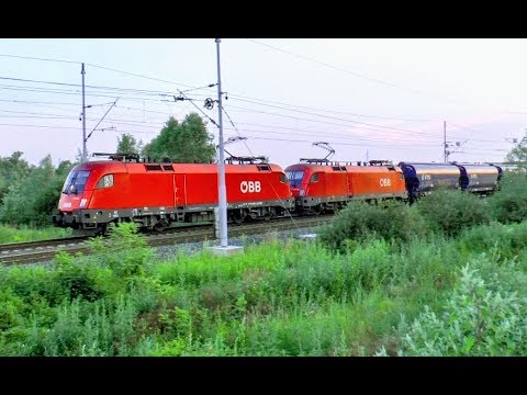 OBB Taurus locomotives 1116 on a freight train in Croatia, RCC teretni vlak (Croatian Railways)
