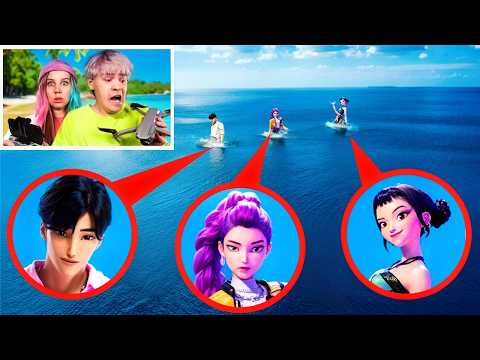 ¡MI DRON GRABÓ A KPOP DEMON HUNTERS CONTRA SAJA BOYS A LAS 3 AM!!!