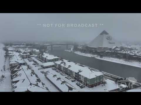 01-24-2026 Memphis, TN - Snow and Ice Shut Down City - Drone - Icy I40
