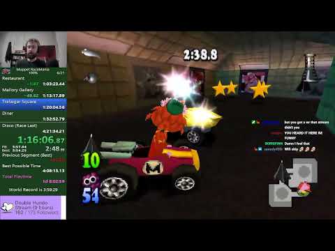 [PB] Muppet RaceMania Speedrun - Trafalgar Square 100% (5:14.79)