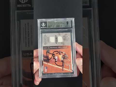 2003 Netpro International Court Serena Williams ROOKIE PATCH AUTO /100 #2A BGS 9