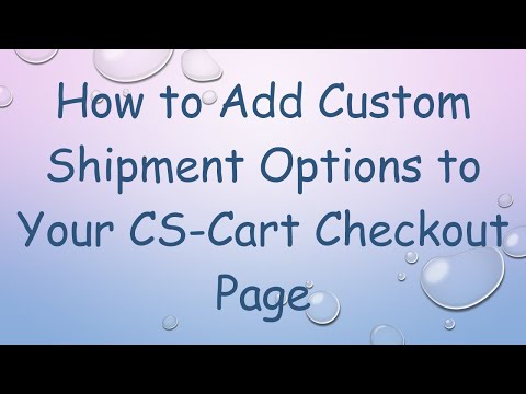 How to Add Custom Shipment Options to Your CS-Cart Checkout Page