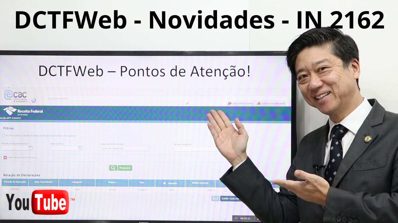 DCTFWeb  - IN RFB 2162 de 04/10/2023. Prof. Eduardo Tanaka