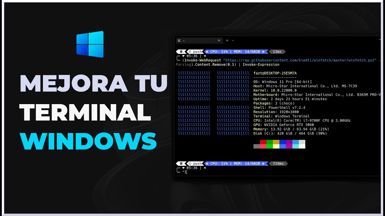 Mejorando el Powershell de Windows con OhmyPosh, Windows Terminal y NerdFonts