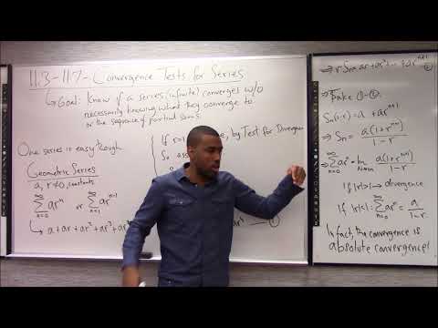 Math 1207 Lecture 37 - Series Convergence Tests - part 1